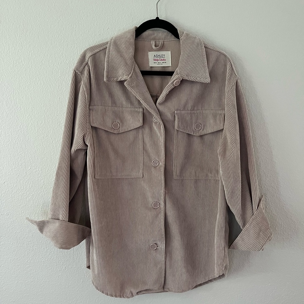 Dusty Mauve Corduroy Shirt/Jacket